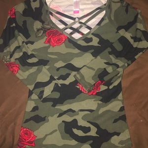 Camo and Rose Shirt 🌹